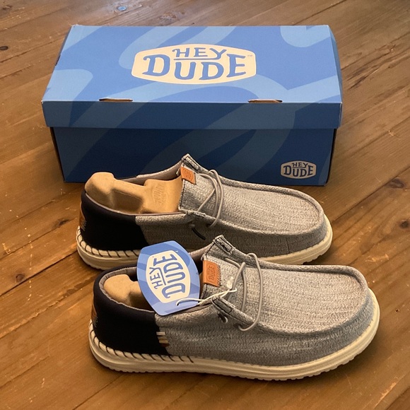 Hey Dude Wally Funk Nylon Craft - Navy & Cream - Picture 1 of 6